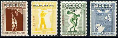 Peru 1956 Melbourne Olympic Games unmounted mint set of 4 (on sale for 1 day only, see note after SG 717)