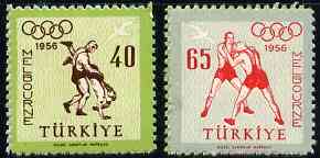 Turkey 1956 Melbourne Olympic Games unmounted mint set of 2, SG 1642-43*