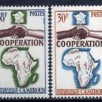 Cameroun 1964 French, African & Malagasy Co-operation unmounted mint set of 2, SG 373-74