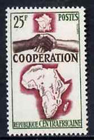Central African Republic 1964 French, African & Malagasy Co-operation 25f unmounted mint, SG 68