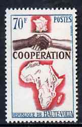 Upper Volta 1964 French, African & Malagasy Co-operation 70f unmounted mint, SG 151