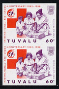 Tuvalu 1988 Red Cross 60c imperf vert pair unmounted mint, as SG 521