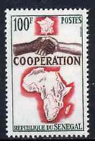 Senegal 1964 French, African & Malagasy Co-operation 100f unmounted mint, SG 286