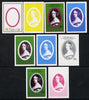 St Vincent 1987 Ruby Wedding 15c (young Queen Victoria) set of 9 imperf progressive proofs comprising 4 individual colours plus various composites (as SG 1079) unmounted mint