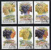 Hungary 1990 Wines Grapes & Regions complete set of 6 very fine cto used, SG 3992-97, Mi 4101-06*