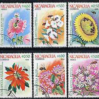 Nicaragua 1984 Agricultural Flowers complete set of 7 very fine cto used, SG 2577-83*