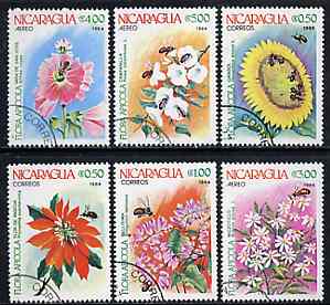 Nicaragua 1984 Agricultural Flowers complete set of 7 very fine cto used, SG 2577-83*