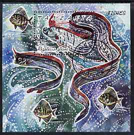 Tanzania 1992 Fishes (Oarfish) perf m/sheet fine cto used, SG MS 1143