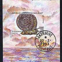 Madagascar 1993 Molluscs m/sheet very fine cto used, SG MS 1117