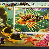 Equatorial Guinea 1975 Fish (Fish on Sea Bed) 200ek perf m/sheet very fine cto used