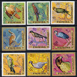 Fujeira 1969 Birds perf set of 9 (Mi 356-64A) unmounted mint