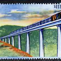 India 1998 Konkan Railway (Train on Bridge) unmounted mint SG 1786