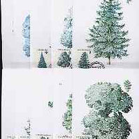 Rumania 1994 Trees the set of 10 maximum-cards each with the appropriate stamps and each with special illustrated 'leaf' cancellation