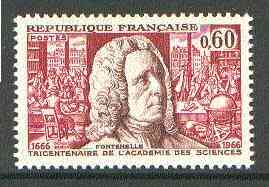 France 1966 Tercentenary of Academy of Sciences (Fontenelle) unmounted mint, SG,1721*