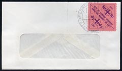 Cinderella - Great Britain 1971 Strike Post - window envelope bearing pair 5p triangular ‘City of London Delivery’ pink adhesives tied by COL date stamp for 18th February