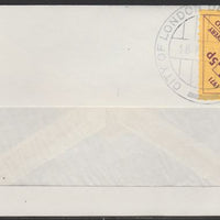 Cinderella - Great Britain 1971 Strike Post - window envelope bearing pair 5p triangular ‘City of London Delivery’ yellow adhesives tied by COL date stamp for 18th February