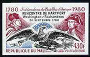 Mali 1980 Washington, Rochambeau & Eagle 430f IMPERF from Bicentenary of American Revolution set unmounted mint, SG 783var