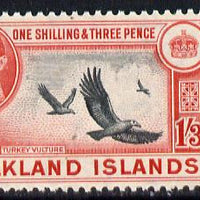 Falkland Islands 1938-50 KG6 Turkey Vulture 1s3d unmounted mint, SG 159