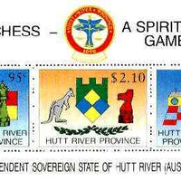 Cinderella - Hutt River Province 1970 Chess unmounted mint sheetlet containing set of 3 values