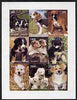Kyrgyzstan 1998 Dogs imperf sheetlet containing complete set of 9 values