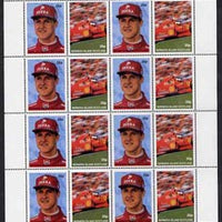 Bernera 1997 Michael Schumacher perf sheetlet containing 8 se-tenant pairs (as 25969) unmounted mint
