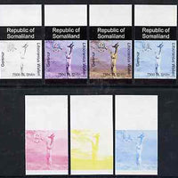 Somaliland 1997 Gerenur 7,500 SL (from Animal def set) set of 7 imperf progressive proofs comprising the 4 individual colours plus 2, 3 and all 4-colour composites unmounted mint