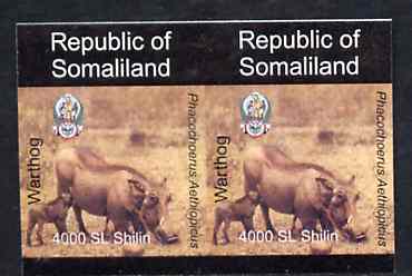 Somaliland 1997 Warthog 4,000 SL (from Animal def set) unmounted mint imperf pair
