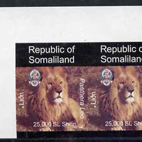 Somaliland 1997 Lion 25,000 SL (from Animal def set) unmounted mint imperf pair