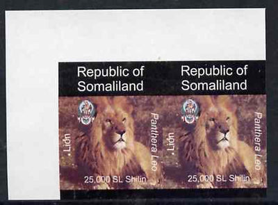 Somaliland 1997 Lion 25,000 SL (from Animal def set) unmounted mint imperf pair