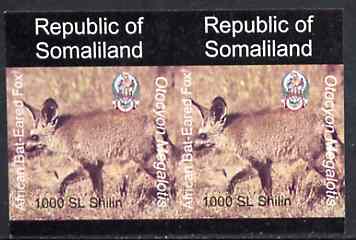 Somaliland 1997 Bat-Eared Fox 1,000 SL (from Animal def set) unmounted mint imperf pair