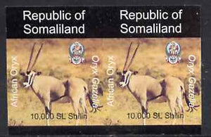 Somaliland 1997 Oryx 10,000 SL (from Animal def set) unmounted mint imperf pair