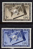United Nations (NY) 1953 Universal Postal Union set of 2 unmounted mint (SG 17-18)