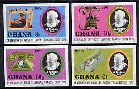 Ghana 1976 Telephone Centenary unmounted mint imperf set of 4 from limited printing, as SG 791-94