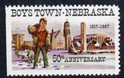 Cinderella - United States 1967 Boys Town, Nebraska 50th Anniversary label showing boys playing outside Church*