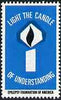 Cinderella - United States Epilepsy Foundation of America fine mint label showing candle and inscribed 'Light the Candle of Understanding' unmounted mint