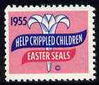 Cinderella - United States 1955 Crippled Children Easter Seal, fine mint label showing logo*