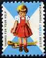 Cinderella - United States Sister Kenny Foundation fine unused label showing girl walking without crutches inscribed 'Thanks for your help'*
