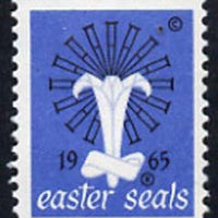 Cinderella - United States 1965 Crippled Children Easter Seal, fine unmounted mint label showing logo surrounded by crutches