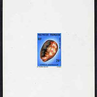 French Polynesia 1978 Ventral Cowrie 24f imperf deluxe sheet on sunken card in full issued colours, as SG 269