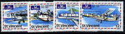 St Vincent 1982 50th Anniversary of Airmail Services unmounted mint set of 4 opt'd SPECIMEN, as SG 7-2-05