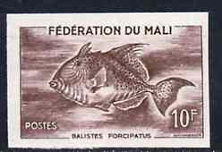 Mali 1960 Trigger Fish 10f unmounted mint imperf colour trial proof (several different combinations available but price is for ONE) as SG 4