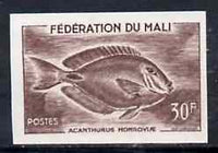 Mali 1960 Surgeon Fish 30f unmounted mint imperf colour trial proof (several different combinations available but price is for ONE) as SG 8
