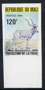 Mali 1980 Addax 120f IMPERF from limited printing unmounted mint, as SG 742