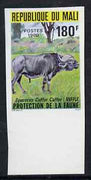 Mali 1980 African Buffalo 180f IMPERF from limited printing unmounted mint, as SG 745
