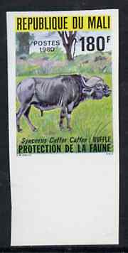 Mali 1980 African Buffalo 180f IMPERF from limited printing unmounted mint, as SG 745