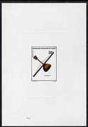 Congo 1977 Musical Instruments 30f (Esanga) imperf deluxe sheet on sunken card in full issued colours, as SG 473
