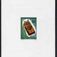 Congo 1977 Musical Instruments 60f (Likembe) imperf deluxe sheet on sunken card in full issued colours, as SG 475