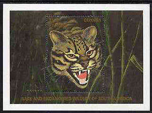 Guyana 1996? Endangered Wildlife of South America $150 m/sheet (Ocelot)
