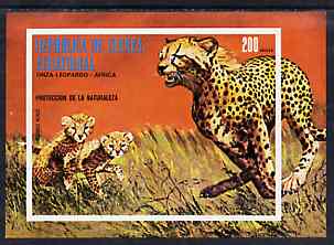Equatorial Guinea 1996? Leopard 200ek imperf souvenir sheet unmounted mint