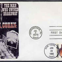United States 1978-85 Double Franked illustrated cover for George M Cohan (The Man who owned Broadway) and Jerome Kern both with appropriate cancels